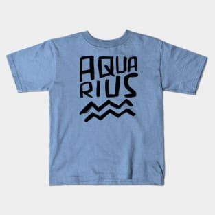 Horoscope Aquarius Zodiac Sign for Aquarius Kids T-Shirt
